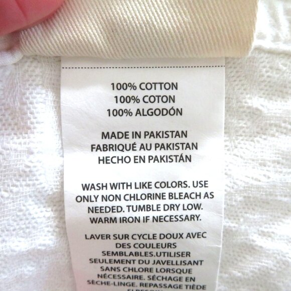 Bee & Willow Home Textured White Shower Curtain 72" x72" Cotton New Open Package - Picture 10 of 10